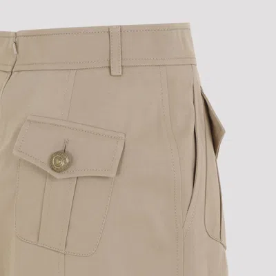 Moschino Military Twist Midi Skirt In Beige