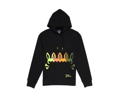 Psycho Bunny Lafayette Pullover Black Men's Hoodie B6h966u1ft-blk In Yellow