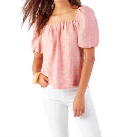 Finley Bubble Top In Ethnic Jacquard In Multi