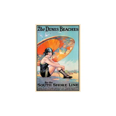 Homezia Dunes Beaches Vintage Travel Unframed Print Wall Art