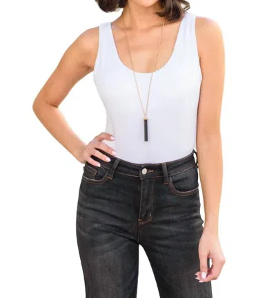 Heyson Keep Me Around Bodysuit In White In White