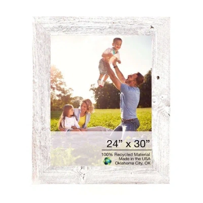 Homezia 20" X 24" Rustic Farmhouse White Wash Wood Frame