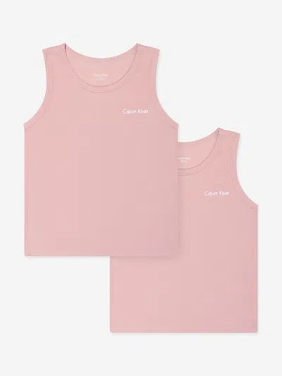 CALVIN KLEIN UNDERWEAR CALVIN KLEIN GIRLS 2 PACK VEST SET 
