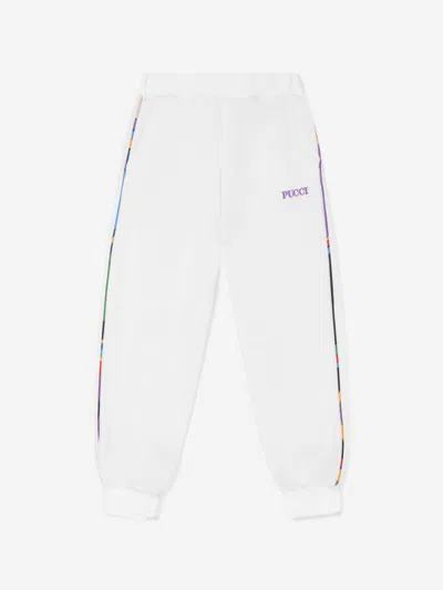 Pucci Girls Logo Joggers In Ivory