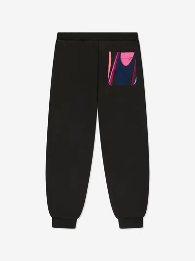 Pucci Girls Logo Joggers In Black