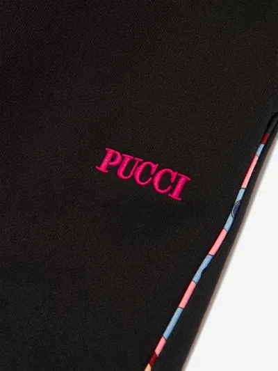 Pucci Girls Logo Joggers In Black