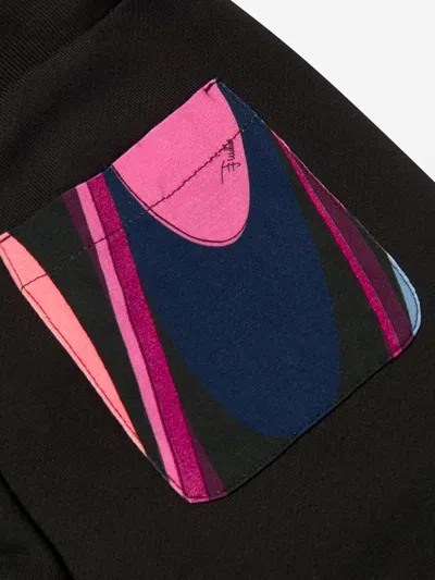 Pucci Girls Logo Joggers In Black