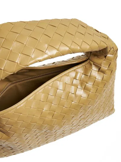 Shop Bottega Veneta Bags In Dark Praline-m Brass