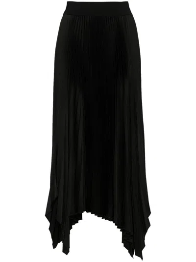 Shop Joseph Ade Skirt Knit Weave Plisse Clothing In Black