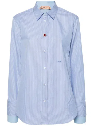 N°21 Classic Straight Shirt In Blue