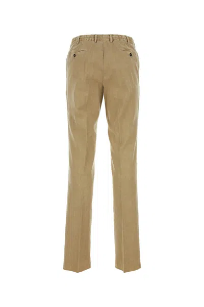 Pt Torino Stretch Cotton Trouser With Logo Metal Charm In N052