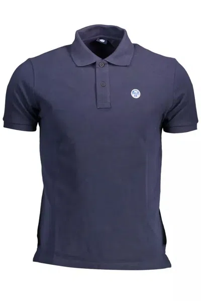 Shop North Sails Classic Blue Cotton Polo Shirt