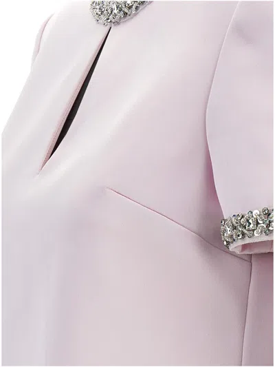 Shop Self-portrait 'pink Satin Embellished' Top