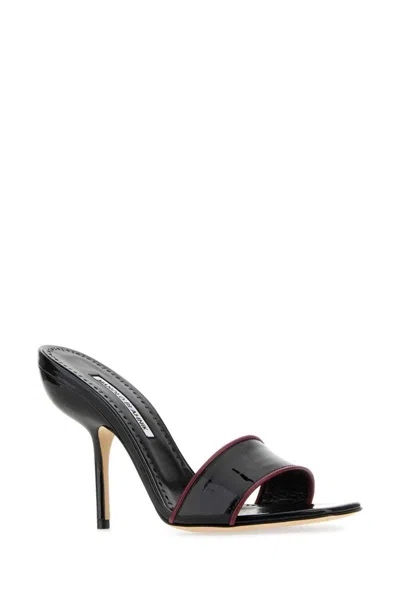 Shop Manolo Blahnik Sandals In Black