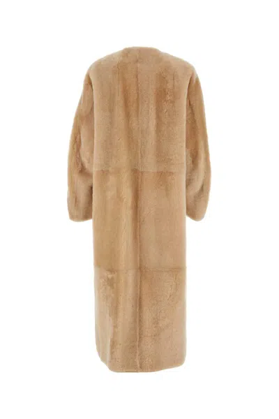 Shop Max Mara Coats In Beige O Tan