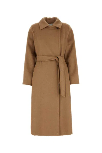 Shop Max Mara Coats In Brown