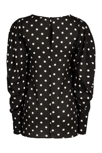 Nina Ricci Polka-dot Mini-dress In Black