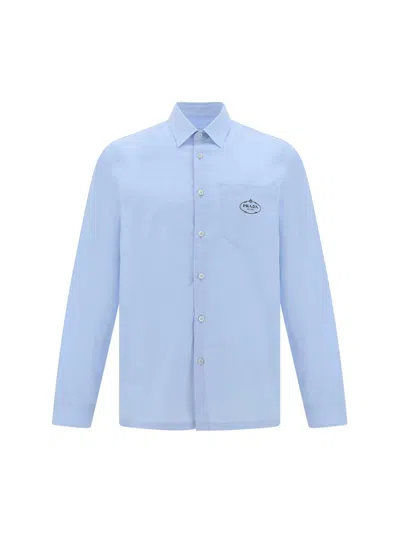 Shop Prada Shirts In Blue