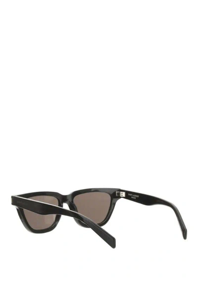 Shop Saint Laurent Sunglasses In Black Black Black