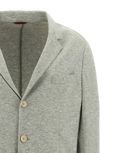 Shop Brunello Cucinelli Single-breasted Cashmere Blazer In Grey