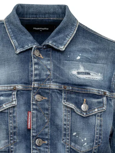 Shop Dsquared2 'dan' Jacket In Blue