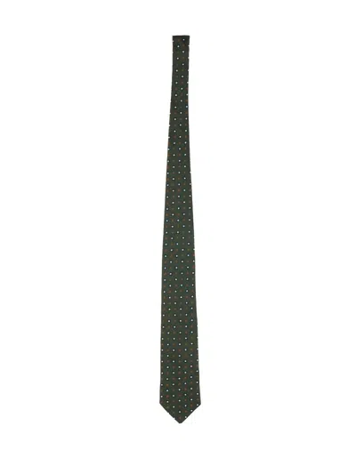 Shop Etro Silk Tie In Green