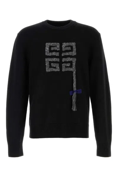 Givenchy Men Black Wool Sweater In Black
