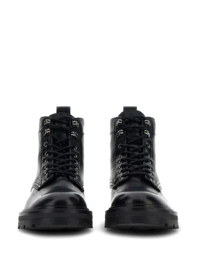 Hogan H673 Combact Boots Shoes In Black