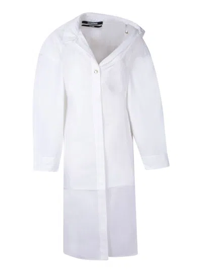 Jacquemus White Chemise Dress In White