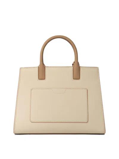 Shop Burberry "frances" Handbag In Beige