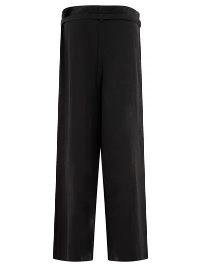 Totême Tie-waist Fluid Trousers In Black