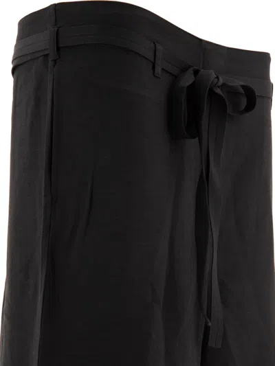 Totême Tie-waist Fluid Trousers In Black