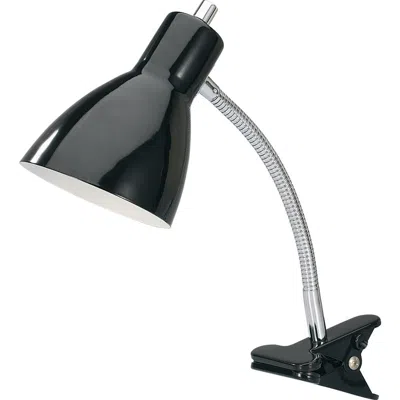 Lorell Led Clip-on Desk Lamp - 15.5" Height - 3" Width - 10 W Led Bulb - Plastic - Desk Mountable - Black -