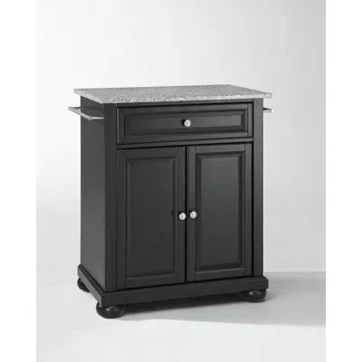 Crosley Furniture Alexandria Granite Top Portable Kitchen Island/cart Black/gray