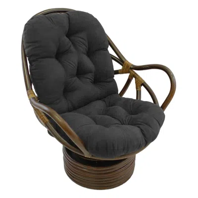 Blazing Needles 48-inch By 24-inch Solid Micro Suede Swivel Rocker Cushion