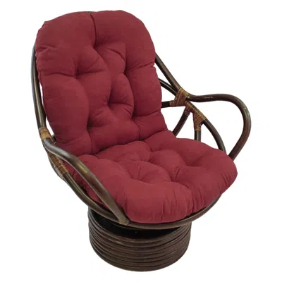 Blazing Needles 48-inch By 24-inch Solid Micro Suede Swivel Rocker Cushion