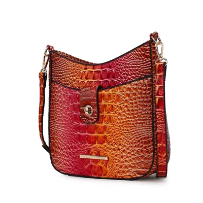 Mkf Collection By Mia K Giovana Gradient Crossbody Bag In Orange