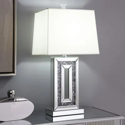 Coaster Co. Of America Ayelet Table Lamp With Square Shade White And Mirror