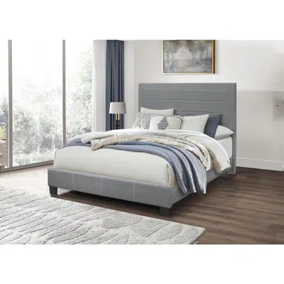 Creative Images Queen Fabric Bed, Grey