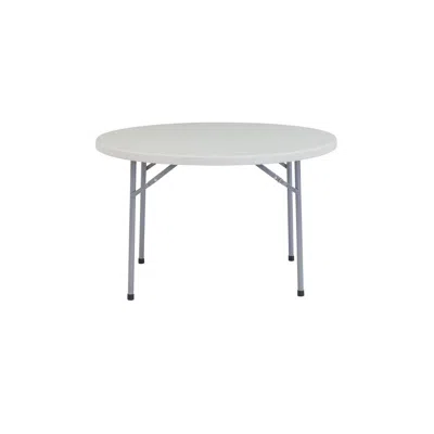 National Public Seating Nps 48" Heavy Duty Round Folding Table, Speckled Grey