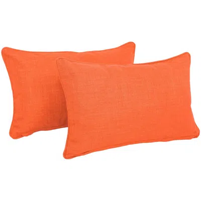 Shop Blazing Needles 20-inch By 12-inch Outdoor Spun Polyester Back Support Pillows (set Of 2)