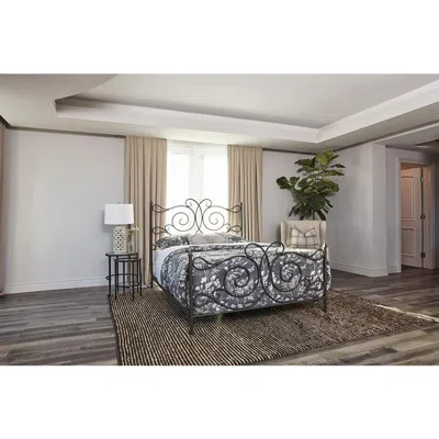 Coaster Co. Of America Parleys Queen Metal Bed With Scroll Headboard Dark Bronze