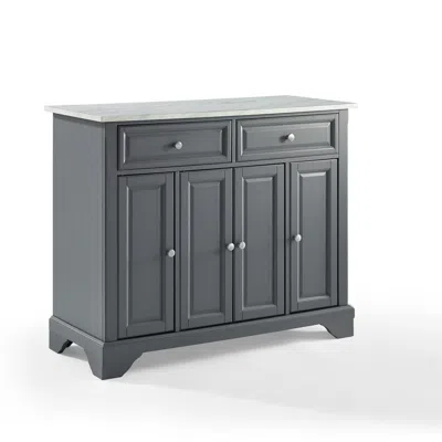 Crosley Furniture Avery Kitchen Island Distressed Gray