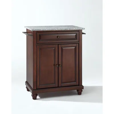 Crosley Furniture Cambridge Granite Top Portable Kitchen Island/cart Mahogany/gray
