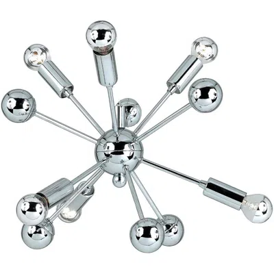 Af Lighting Supernova Mini Chandelier, 6-40w Bulbs Inc., 14"hx17"w, Hardwire Option