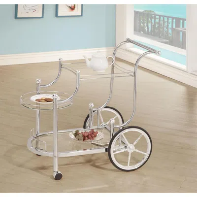 Coaster Co. Of America Sarandon 3-tier Serving Cart Chrome And Clear