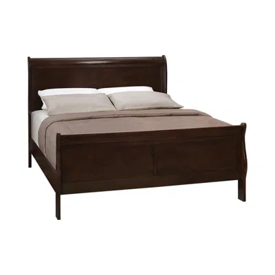 Coaster Co. Of America Louis Philippe Queen Panel Sleigh Bed Cappuccino