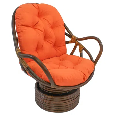 Blazing Needles 48-inch By 24-inch Solid Twill Swivel Rocker Cushion