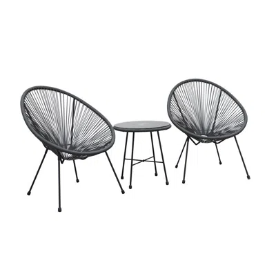 Dukap Sassio 3 Piece Conversation Patio Set
