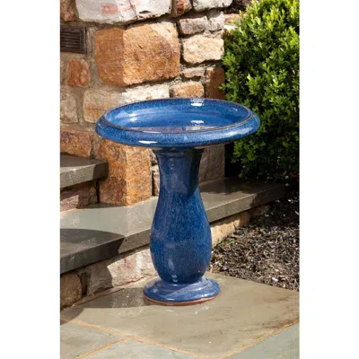 Alfresco Home Mayorca Bird Bath - Snow Blue